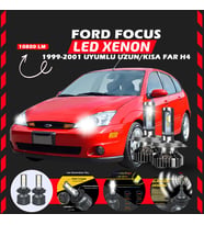 Ford Focus 1 1999-2001 Uzun-Kısa Uyumlu Şimşek Etkili Led Xenon Premium Series H4