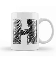 H Harfi Kupa Bardak Porselen