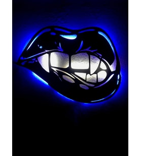 Vampir Dudak Led Işıklı Tablo