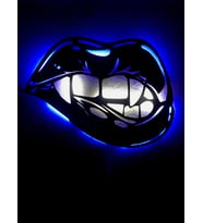 Vampir Dudak Led Işıklı Tablo