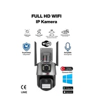 3 MP + 3 MP Çift Lens Wi-Fi TF Kart Girişli Güvenlik Kamerası (Çok Renkli)