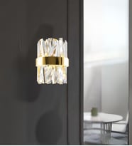 Roxy Taşlı Aplik Kristal Taşlı Ledli Duvar Aydınlatması (Gold)