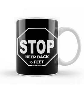 Keep Back Stop Keep Back 6 Feet Kupa Bardak Porselen