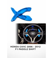 Honda Civic 2006–2012 F1 Paddle Shift Direksiyon Kulakçık Uzatma Seti Alüminyum MAVİ