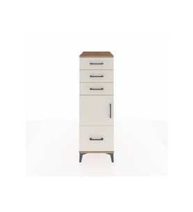 Kronos Dolap Tek Raflı 3 Çekmeceli Tek Kapaklı 44x59x134 Çam-Aytaşı