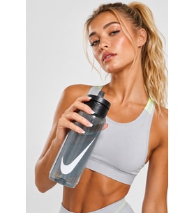 Nike Recharge Straw Pipet Bottle 24 Oz 0,71LT BPA Free BPA içermeyen Pipetli Suluk Siyah