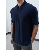 Polo Yakalı Fermuarlı Fresh Vizkon T-Shirt - Tiril Tiril Esnek