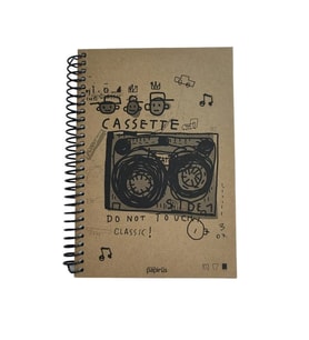 PAPİRÜS KRAFT SERT KAPAK SPİRALLİ 19X27 80YP. ÇİZGİLİ DEFTER
