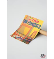 Vintage San Francisco Afişi, Çerçevesiz Yüksek Kalite Duvar Afişi - Seyahat Severlere