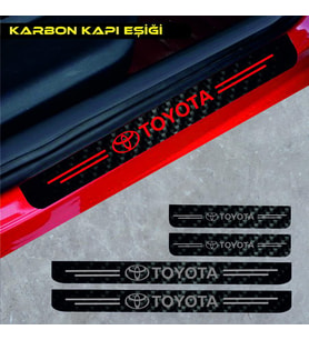Toyota Mr2 İçin Uyumlu Aksesuar Oto Kapı Eşiği Sticker Karbon 4 Adet
