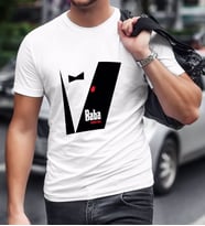 BK Gift Kişiye Özel Godfather Baba Tasarımlı Beyaz T-Shirt-10