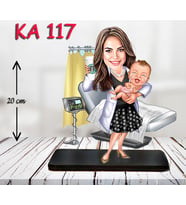 Kişiye Özel Ahşap Biblo - Sağlıkçı Kadın Karikatür Biblo - Doktor Biblo 9