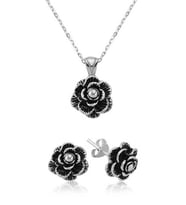 Gümüş Çiçek Bayan Set