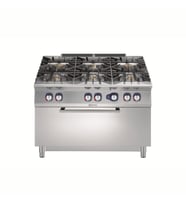 Electrolux Professional E9GCGL6CL0 6 Açık Ateş.g.kuzine+geniş Fırın-1200mm ,391015