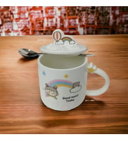 Gökkuşağı Modelli Beyaz Kupa Bardak