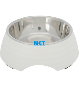 Trixie Köpek Mama ve Su Kabı, Melamin/Paslanmaz Çelik, 0.4lt/ø17cm, Beyaz