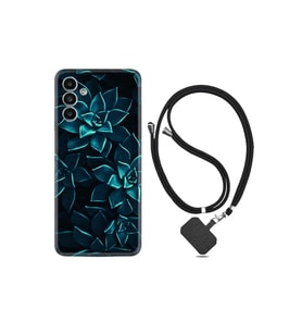 Samsung Galaxy A13 Kılıf Silikon Desen Boyun Askılı Mistik Çiçekler 1650