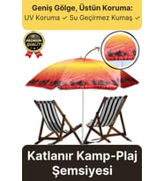 Dayanıklı Katlanabilir Fiber Tel Büyük Boy 170cm Deniz Bahçe Balkon Piknik Kamp Güneş Plaj Şemsiyesi