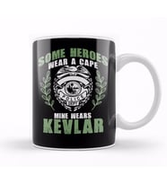 Some Heroes Wear Capes Mine Wears Kevlar Policeman Kupa Bardak Porselen