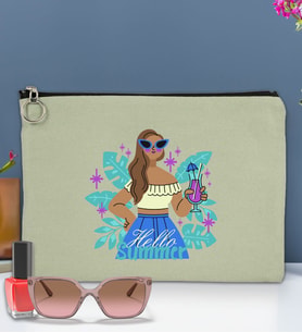 BK Gİft Yaz Temalı-3 Astarlı Portföy Çanta 30x21cm(12 Renk Seçeneği), Baskılı El Çantası, Organizer Çanta (Mint Yeşili)