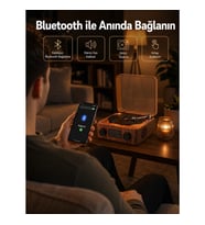 Mey İthalat® Saatli Gece Işıklı Hoparlör – Modern ve Vintage Tasarım Yeni Nesil