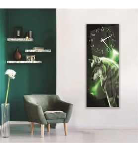 Saatli Neon Kurt Cam Tablo
