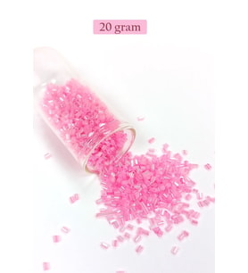 Kesme Cam Boncuk 2mm - 20 Gram - Pembe -BNC323