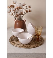 Keramika Beyaz Escargot Kase 14 Cm 4 Adet 006