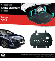 S-Dizayn Peugeot 508 Çelik Karter Muhafaza 2019 Üzeri A+ Kalite (Karışık)