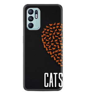 Oppo Reno 6 Kılıf Silikon Desen Özel Seri Cats 1792