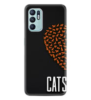 Oppo Reno 6 Kılıf Silikon Desen Özel Seri Cats 1792