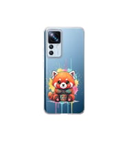 Xiaomi Mi 12T Pro ile Uyumlu Splash Tilki Tasarımlı Şeffaf Silikon Kılıf