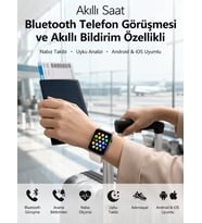Dokunmatik Ekranı, Bluetooth Görüşme Desteği ve Akıllı Bildirim Özellikleriyle Teknolojiyi Bileğinize Taşıyan Akıllı Saat