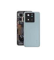 Xiaomi Mi 13T Pro Arka Kapak - Arka Pil Batarya Kapağı Kamera Lensli - 23078PND5G Uyumlu (Yeşil)