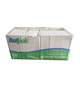 Burpak Jelatinli / Poşetli Ahşap Kürdan - 400 Adetlik 50 Paket