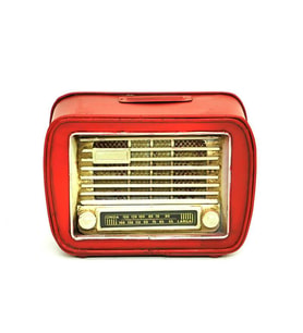 Dekoratif Metal Radyo Kumbara Vintage Ev Ofis Hediyelik