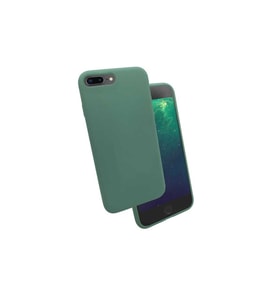 Apple iPhone 8 Plus Uyumlu Kılıf Zore Silk Silikon (Koyu Yeşil)