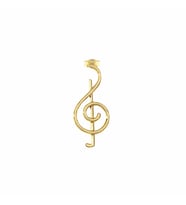14k Altın Tek Sol Anahtarı Müzik Küpe