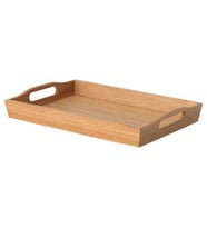 Kulplu Bambu Kare Tepsi 35x23 cm MeridyenDukkan Sunum-Servis Tepsisi