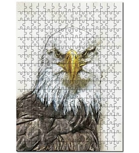 Cakapuzzle Pirizma Özellikli Sarı Gagalı Kartal Puzzle Yapboz MDF (Ahşap) (120 Parça)