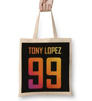 Tony Lopez Logo Name And Birth Year Number Rainbow Bez Çanta Uzun Saplı