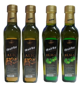 İksirke Alıç Sirkesi 2 x 500 ML + Ekşi Elma Sirkeli İçecek 2 x 500 ML