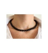 Oniks Taşı Doğaltaş Kolye 8 Mm