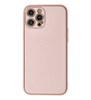 Mey İthalat® iPhone 12 Pro Max Kılıf Coco Karbon Silikon - Pembe