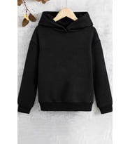 Çocuk Pamuk Şardonlu Sweatshirt (Siyah)