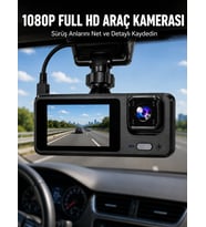 3 Kanallı Araç Kamerası - Full Hd 1080p Kayıt, 2' Ekran, Park Gözetimi Desteği Yeni Nesil