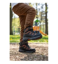 Ayakmod 2301 Siyah Kamuflaj Erkek Çocuk Outdoor Bot (Turuncu)