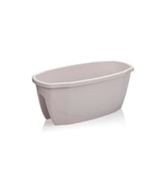 Omnipazar SO-ZS02 Zümrüt Balkon Saksı 15,5 litre No 2 Kirli Beyaz (113)