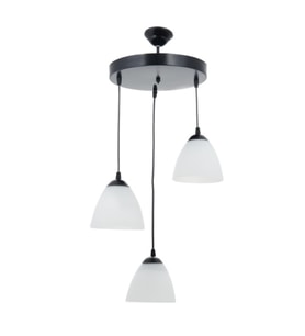 Rys Retro Metal Opal camlı 3 lü Dekoratif Modern Sarkıt Avize Çap:30 cm