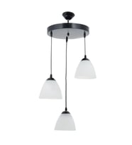 Rys Retro Metal Opal camlı 3 lü Dekoratif Modern Sarkıt Avize Çap:30 cm